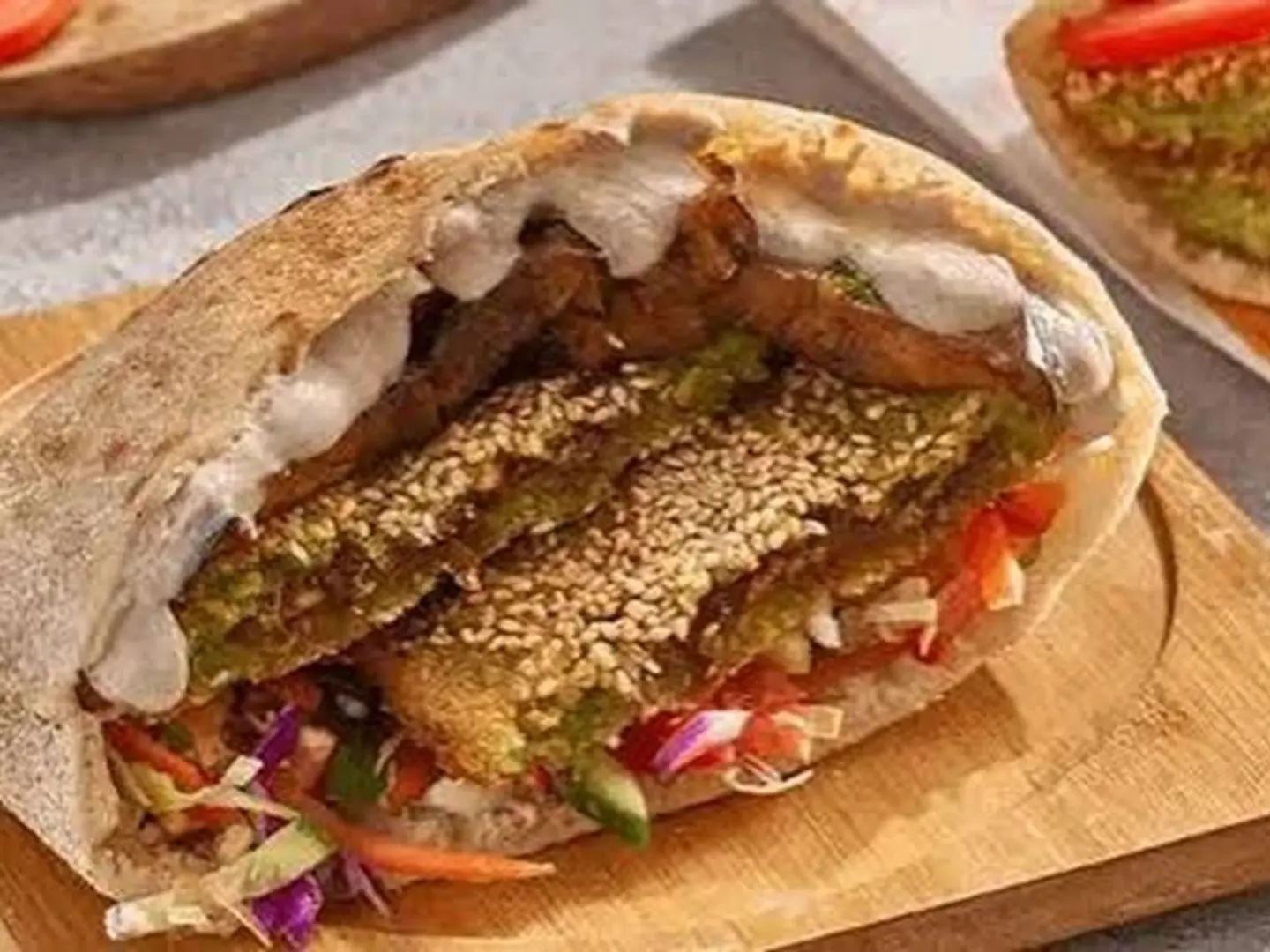 Falafel Sandwich With Kiri Cheese