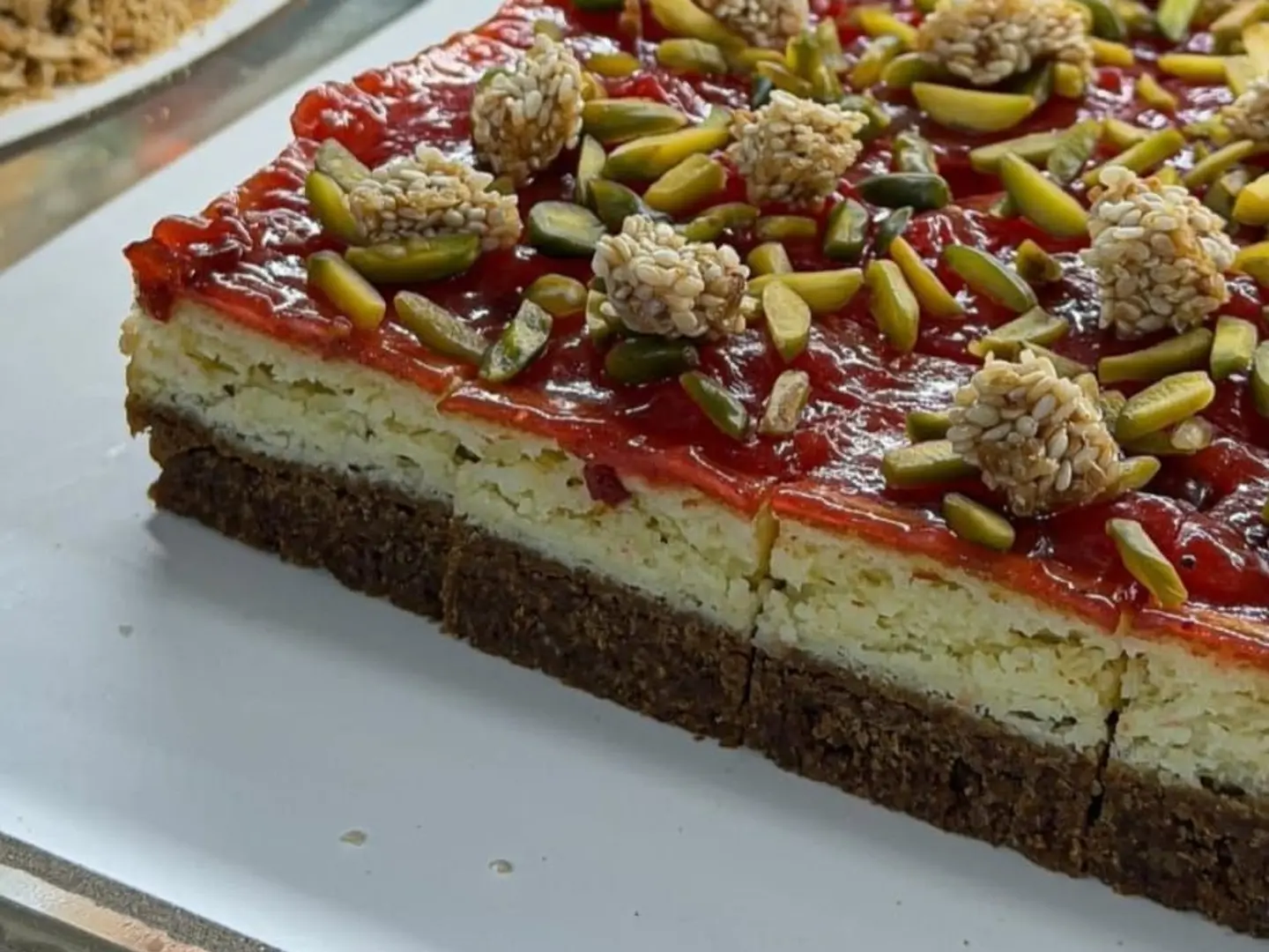 تشيز كيك مع حلوى