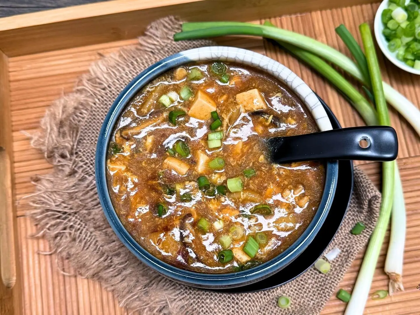 شوربة الخضار الحارة والحامضة