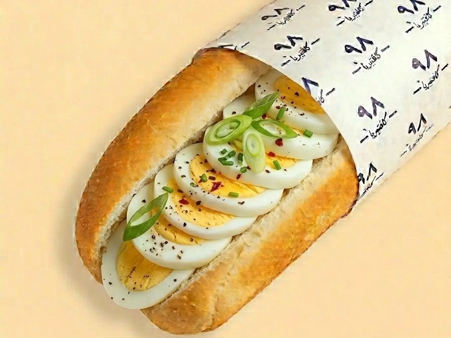 ساندوتش بيض مسلوق