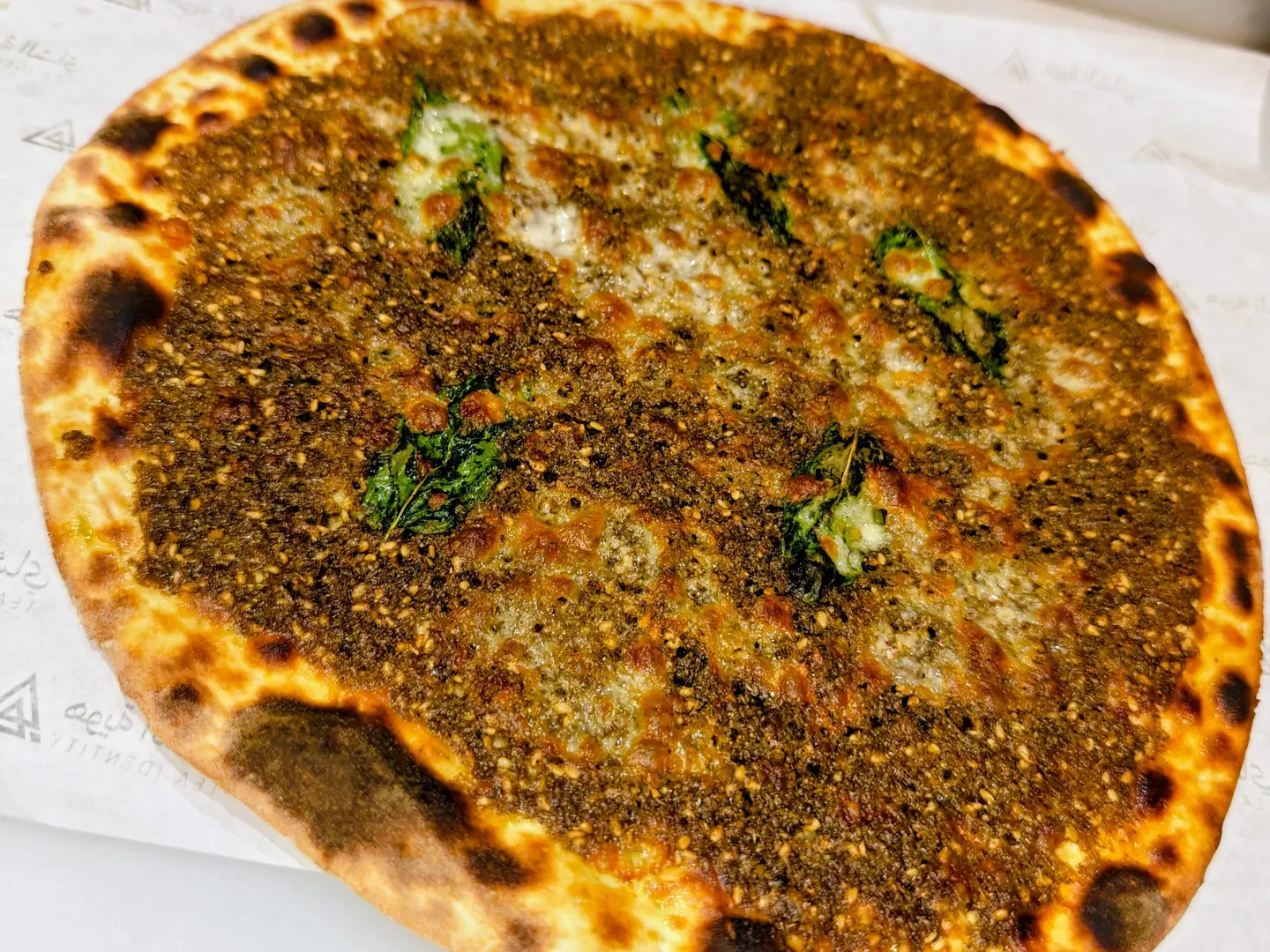 Zaatar Manakish With Kashkaval Cheese