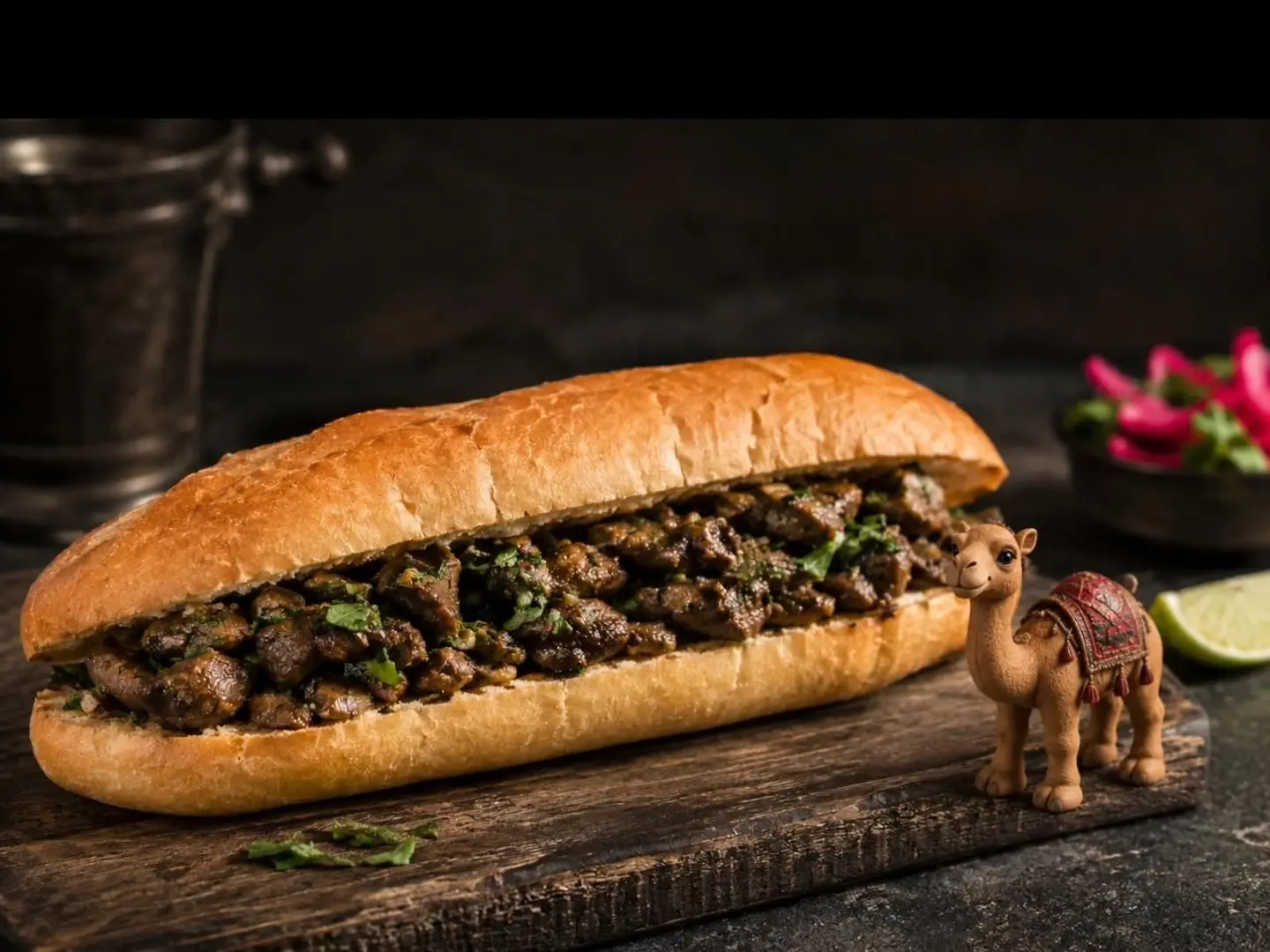 Fresh Camel Liver Sandwich