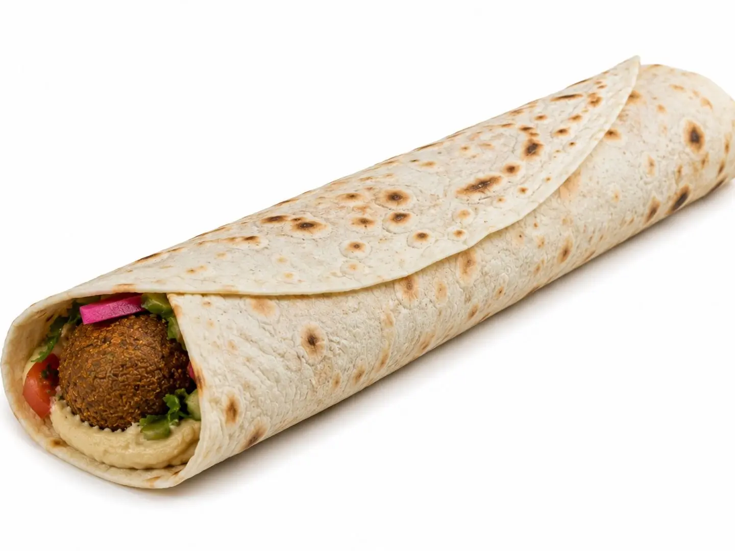 Falafel With Egg Hummus And Cheese
