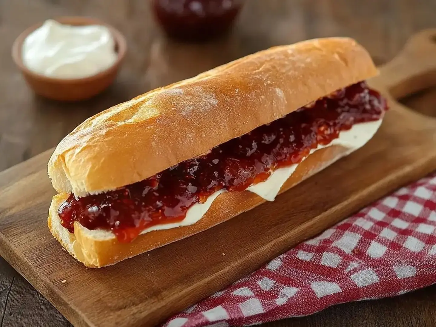 ساندوتش جبنة مربى